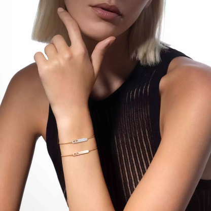 Mit Diamanten ausgefasstes My First Diamond Armband Armband Diamant Roségold