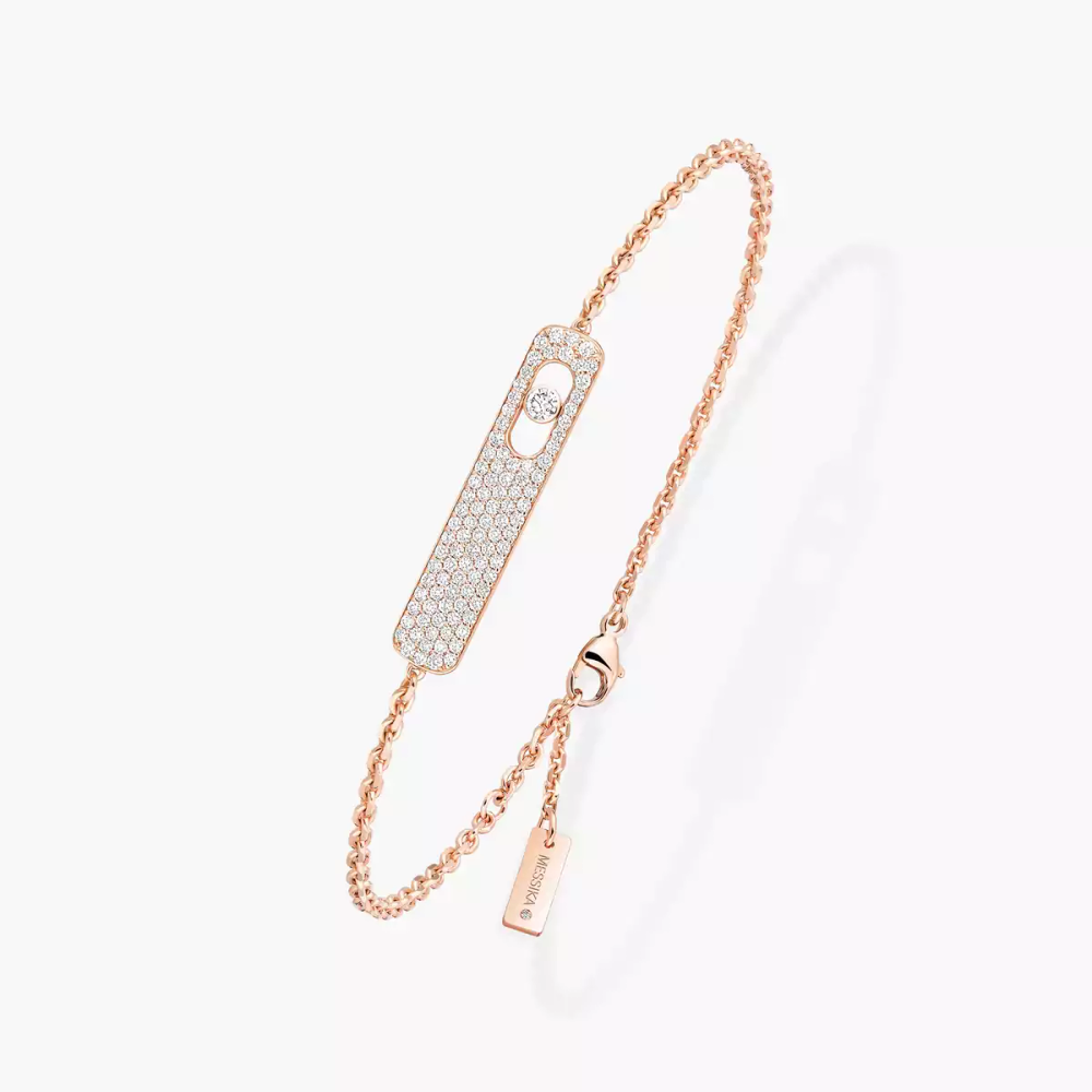 Mit Diamanten ausgefasstes My First Diamond Armband Armband Diamant Roségold