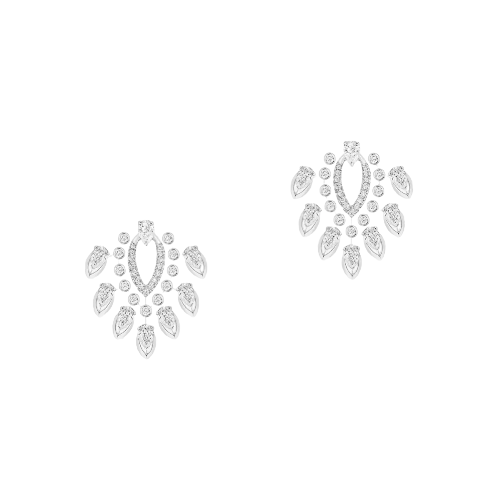 Desert Bloom White Gold Diamond Earrings