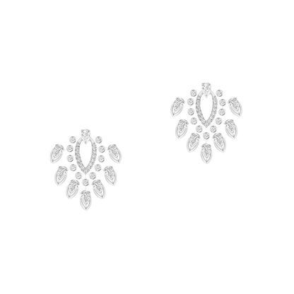 Desert Bloom White Gold Diamond Earrings