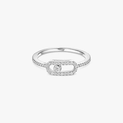 Move Uno Ring mit Diamanten ausgefasst, kleines Modell