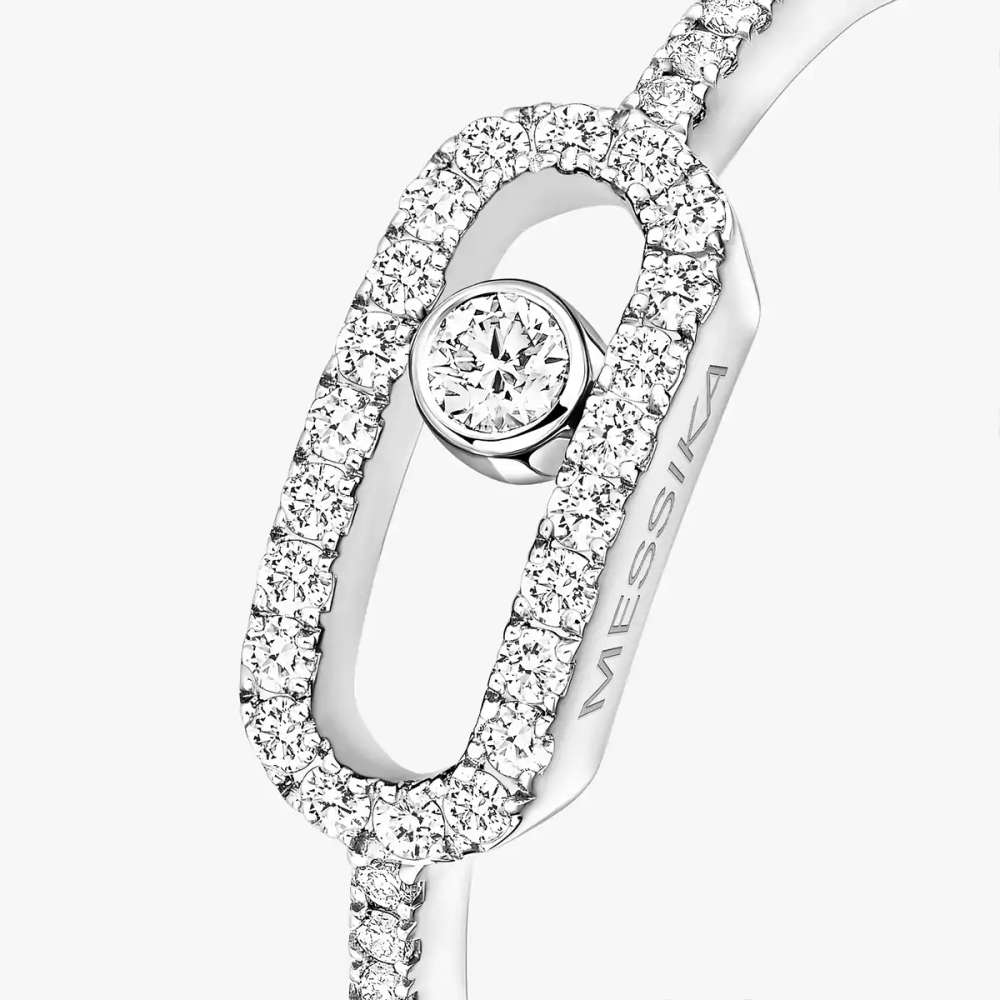Move Uno Ring mit Diamanten ausgefasst, kleines Modell