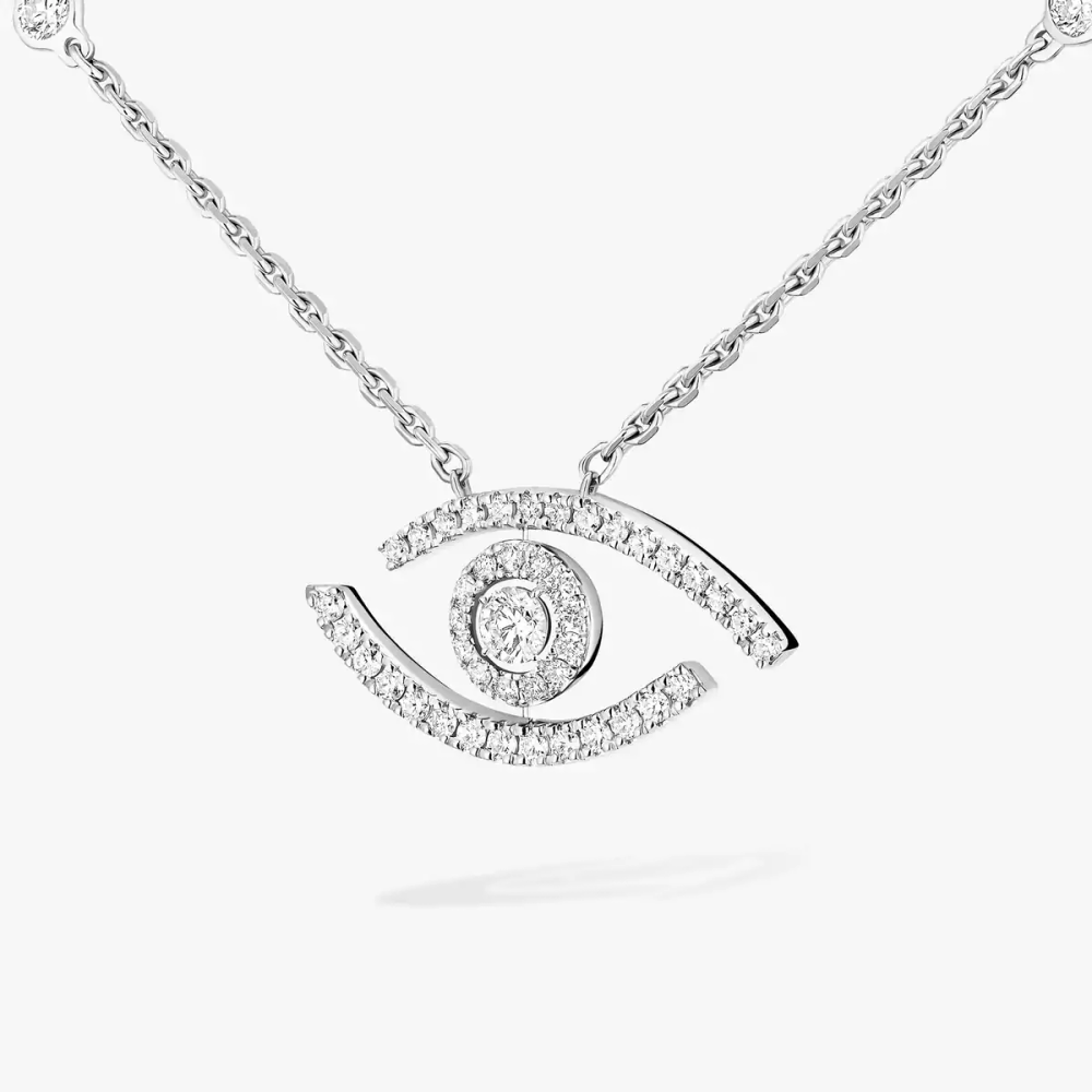 Lucky Eye pavé necklace