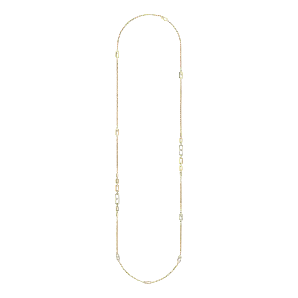 Sautoir Move Uno Kette Diamant Gelbgold