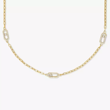 Sautoir Move Uno Kette Diamant Gelbgold