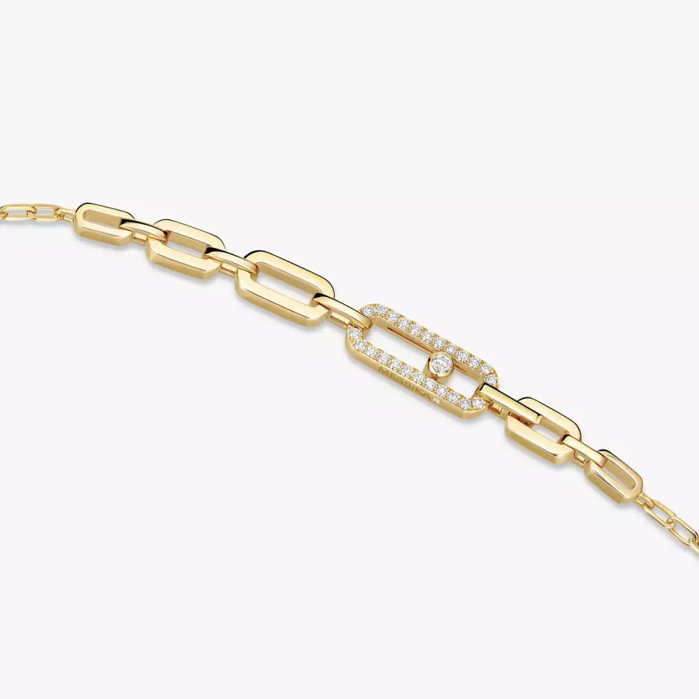 Sautoir Move Uno Kette Diamant Gelbgold