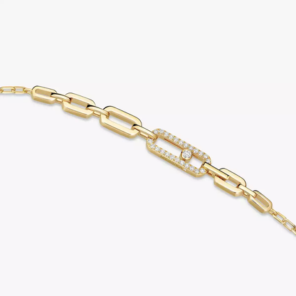 Sautoir Move Uno Kette Diamant Gelbgold