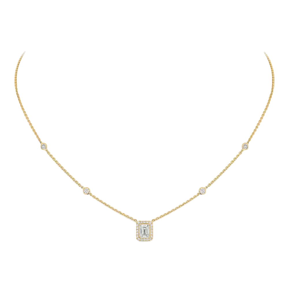 Joy emerald-cut diamond necklace