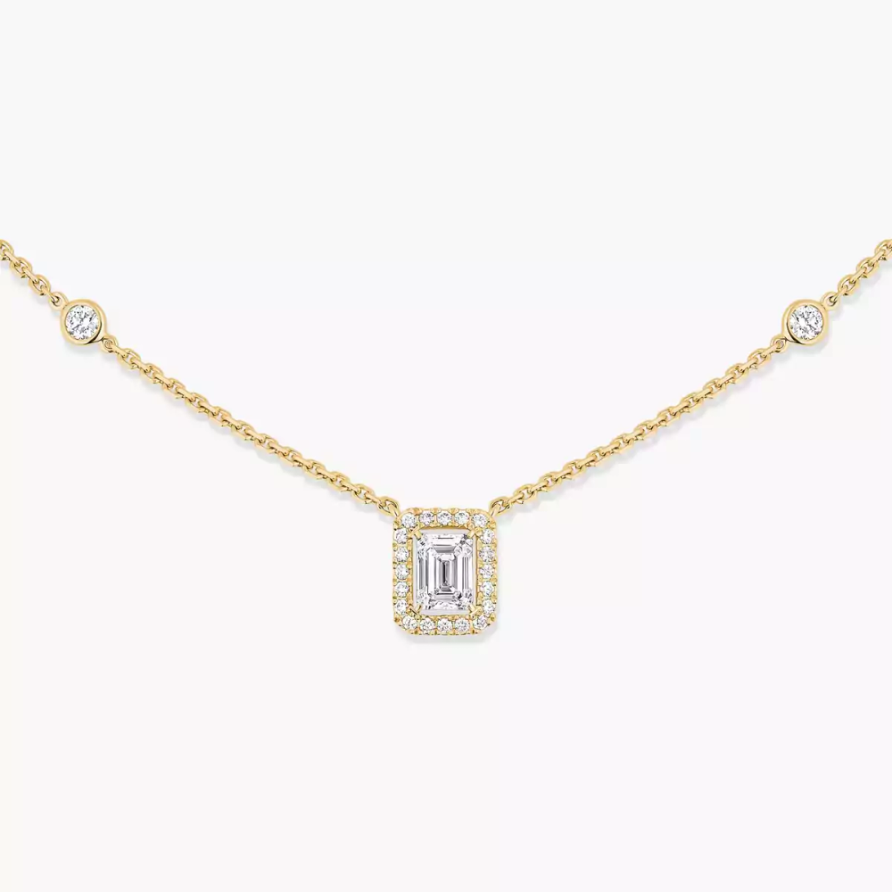Joy emerald-cut diamond necklace