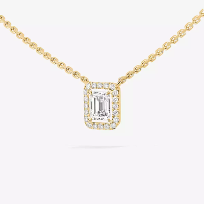 Joy emerald-cut diamond necklace