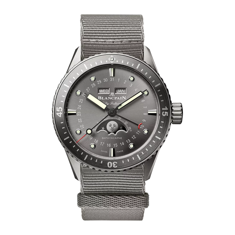 Fifty Fathoms Bathyscaphe Quantième Complet Phases de Lune