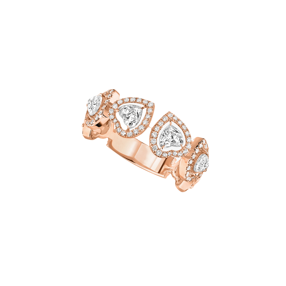 Pink Gold Diamond Ring Joy Cœur Multi Wedding Ring