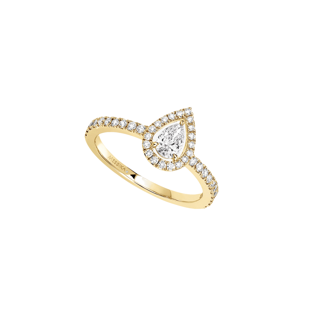 Yellow Gold Diamond Ring Joy Pear Cut Diamond 0.25ct